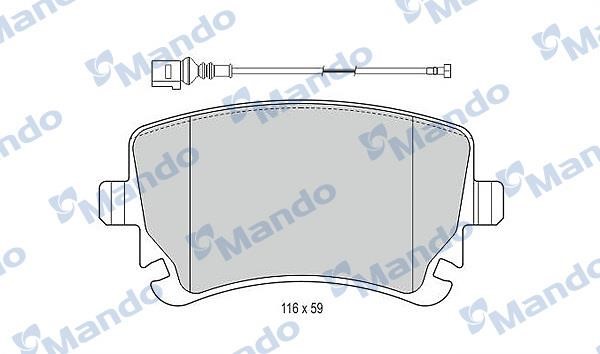 Mando MBF015195 Гальмівні колодки задні, комплект MBF015195: Купити в Україні - Добра ціна на EXIST.UA!