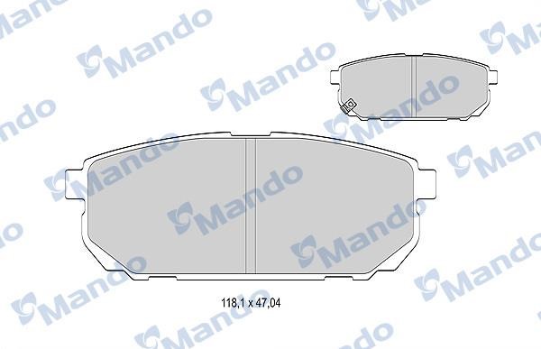 Mando MBF015321 Гальмівні колодки, комплект MBF015321: Купити в Україні - Добра ціна на EXIST.UA!
