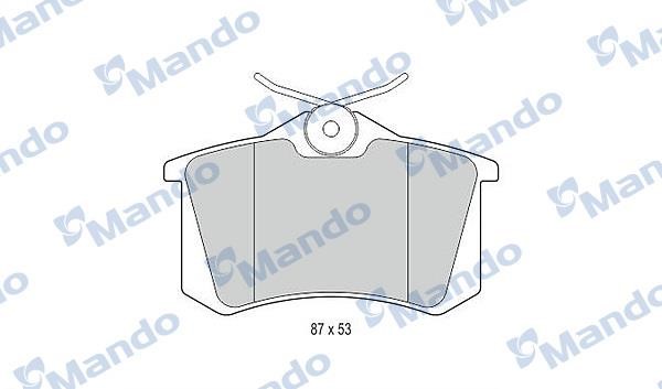 Mando MBF015083 Гальмівні колодки задні, комплект MBF015083: Купити в Україні - Добра ціна на EXIST.UA!
