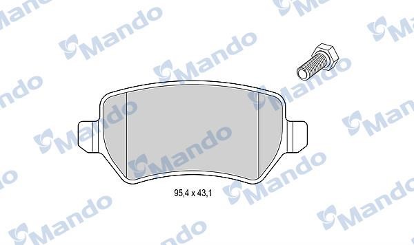 Mando MBF015200 Гальмівні колодки задні, комплект MBF015200: Купити в Україні - Добра ціна на EXIST.UA!