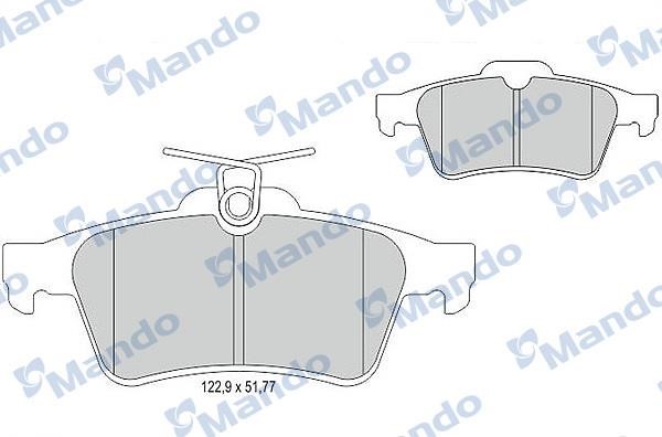 Mando MBF015203 Гальмівні колодки задні, комплект MBF015203: Купити в Україні - Добра ціна на EXIST.UA!
