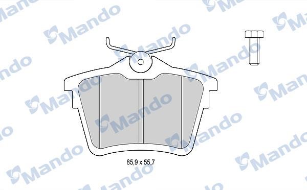 Mando MBF015204 Гальмівні колодки задні, комплект MBF015204: Купити в Україні - Добра ціна на EXIST.UA!