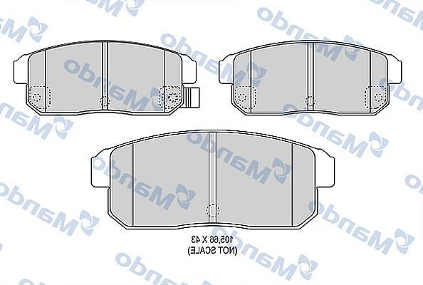 Mando MBF015206 Гальмівні колодки задні, комплект MBF015206: Купити в Україні - Добра ціна на EXIST.UA!