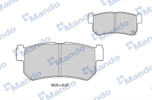 Mando MBF015336 Гальмівні колодки задні, комплект MBF015336: Приваблива ціна - Купити в Україні на EXIST.UA!