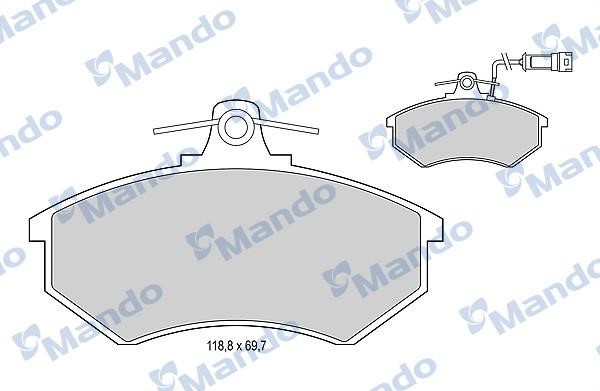 Mando MBF015091 Гальмівні колодки передні, комплект MBF015091: Купити в Україні - Добра ціна на EXIST.UA!