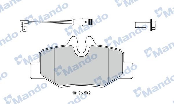 Mando MBF015209 Гальмівні колодки задні, комплект MBF015209: Купити в Україні - Добра ціна на EXIST.UA!