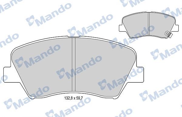Mando MBF015343 Гальмівні колодки, комплект MBF015343: Купити в Україні - Добра ціна на EXIST.UA!