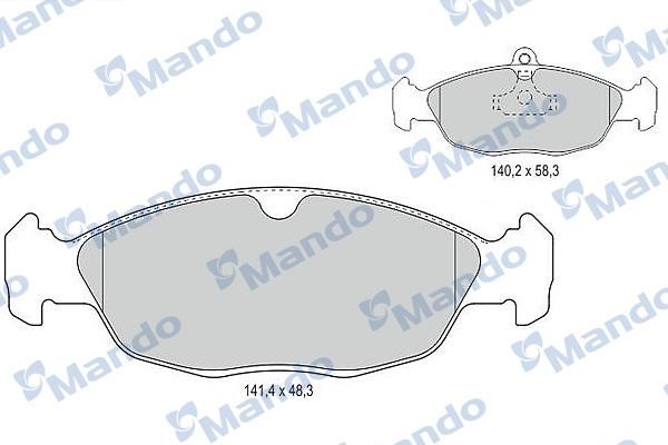 Mando MBF015345 Гальмівні колодки передні, комплект MBF015345: Купити в Україні - Добра ціна на EXIST.UA!