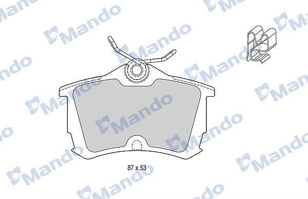 Mando MBF015539 Гальмівні колодки задні, комплект MBF015539: Купити в Україні - Добра ціна на EXIST.UA!