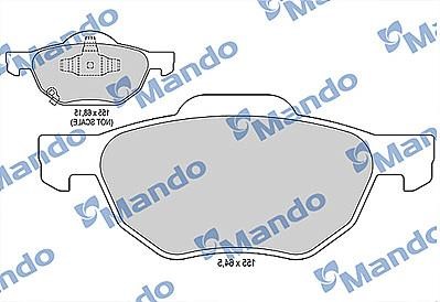 Mando MBF015541 Гальмівні колодки передні, комплект MBF015541: Купити в Україні - Добра ціна на EXIST.UA!