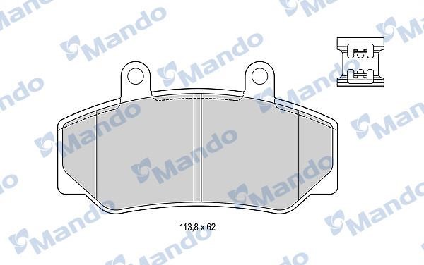 Mando MBF015093 Гальмівні колодки передні, комплект MBF015093: Купити в Україні - Добра ціна на EXIST.UA!