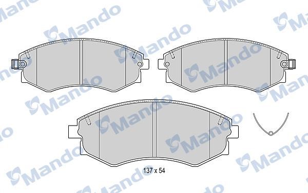 Mando MBF015550 Гальмівні колодки передні, комплект MBF015550: Купити в Україні - Добра ціна на EXIST.UA!