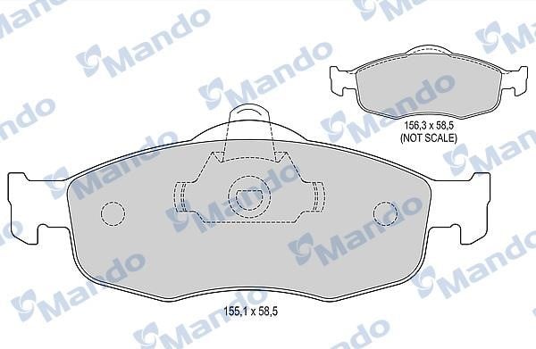 Mando MBF015098 Гальмівні колодки передні, комплект MBF015098: Приваблива ціна - Купити в Україні на EXIST.UA!
