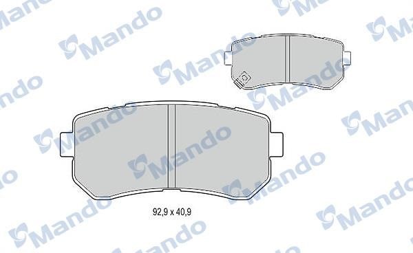 Mando MBF015219 Гальмівні колодки задні, комплект MBF015219: Купити в Україні - Добра ціна на EXIST.UA!
