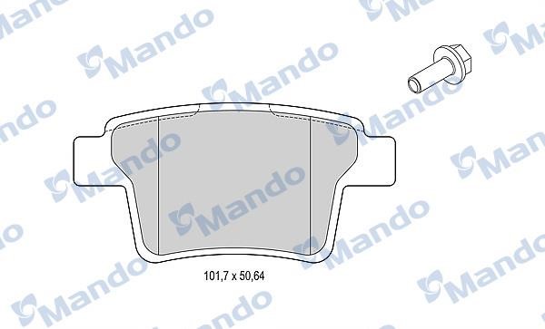 Mando MBF015220 Гальмівні колодки задні, комплект MBF015220: Купити в Україні - Добра ціна на EXIST.UA!