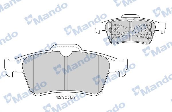 Mando MBF015221 Гальмівні колодки задні, комплект MBF015221: Купити в Україні - Добра ціна на EXIST.UA!