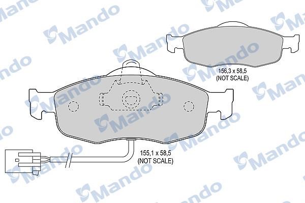 Mando MBF015099 Гальмівні колодки передні, комплект MBF015099: Купити в Україні - Добра ціна на EXIST.UA!