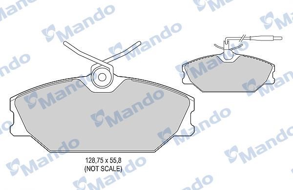 Mando MBF015101 Гальмівні колодки передні, комплект MBF015101: Купити в Україні - Добра ціна на EXIST.UA!