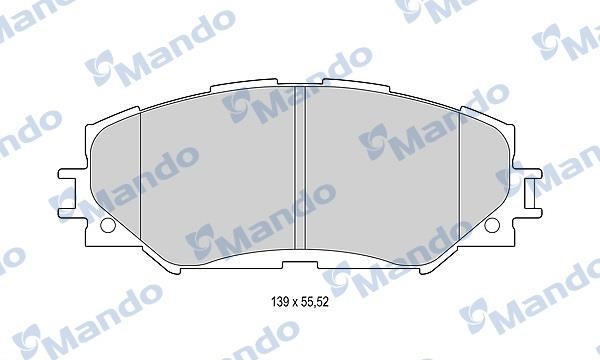 Mando MBF015222 Гальмівні колодки передні, комплект MBF015222: Приваблива ціна - Купити в Україні на EXIST.UA!