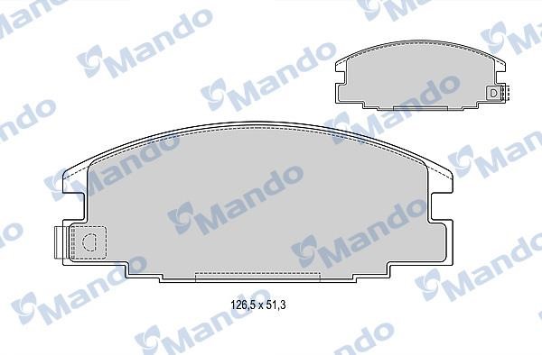 Mando MBF015555 Гальмівні колодки, комплект MBF015555: Купити в Україні - Добра ціна на EXIST.UA!
