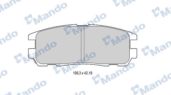 Mando MBF015557 Гальмівні колодки задні, комплект MBF015557: Купити в Україні - Добра ціна на EXIST.UA!