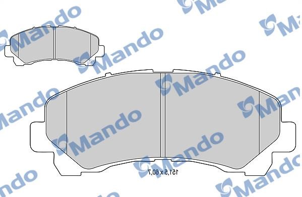 Mando MBF015558 Гальмівні колодки передні, комплект MBF015558: Приваблива ціна - Купити в Україні на EXIST.UA!