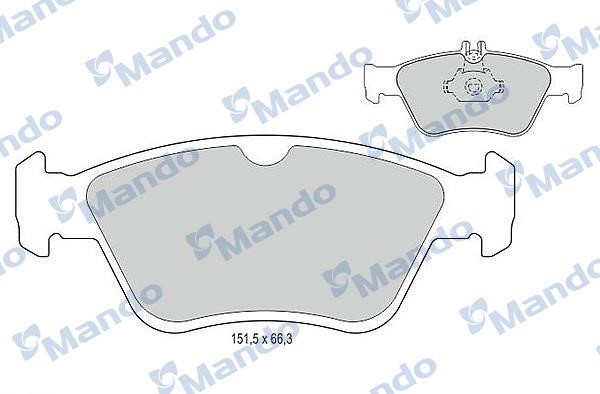 Mando MBF015111 Гальмівні колодки передні, комплект MBF015111: Купити в Україні - Добра ціна на EXIST.UA!