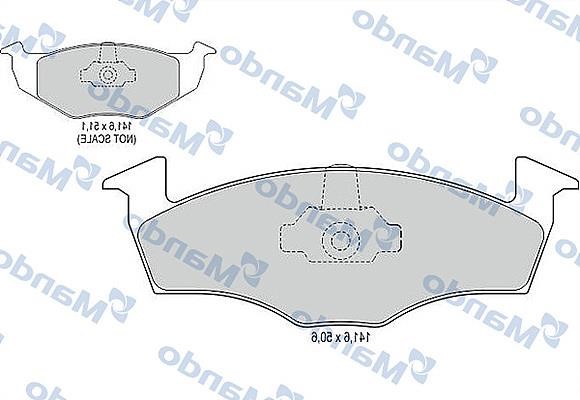 Mando MBF015112 Гальмівні колодки передні, комплект MBF015112: Купити в Україні - Добра ціна на EXIST.UA!