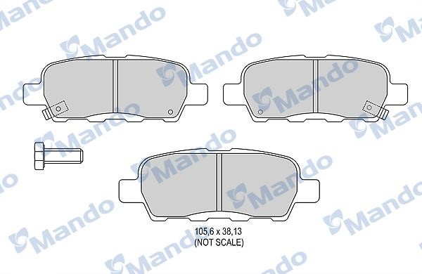 Mando MBF015002 Гальмівні колодки задні, комплект MBF015002: Купити в Україні - Добра ціна на EXIST.UA!
