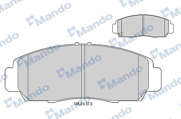 Mando MBF015003 Гальмівні колодки передні, комплект MBF015003: Купити в Україні - Добра ціна на EXIST.UA!