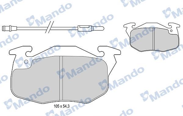 Mando MBF015113 Гальмівні колодки передні, комплект MBF015113: Купити в Україні - Добра ціна на EXIST.UA!