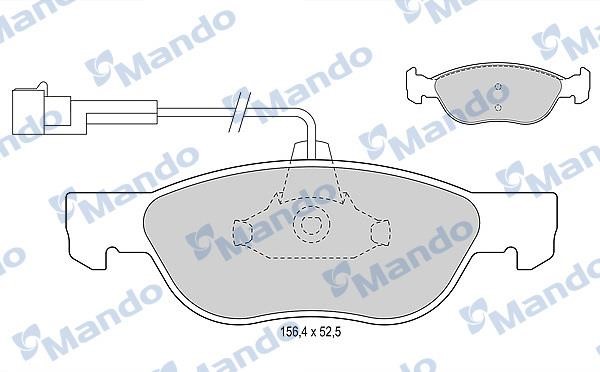 Mando MBF015115 Гальмівні колодки передні, комплект MBF015115: Купити в Україні - Добра ціна на EXIST.UA!