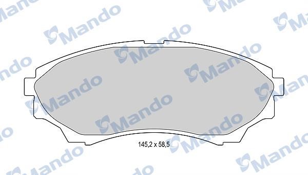 Mando MBF015234 Гальмівні колодки передні, комплект MBF015234: Купити в Україні - Добра ціна на EXIST.UA!