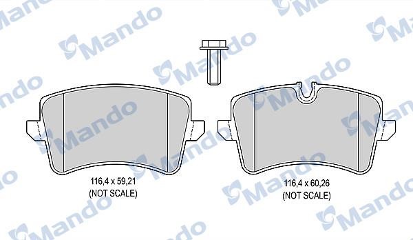 Mando MBF015379 Гальмівні колодки задні, комплект MBF015379: Купити в Україні - Добра ціна на EXIST.UA!