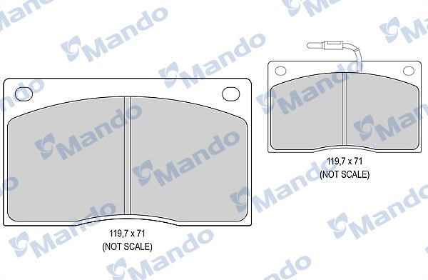 Mando MBF015564 Гальмівні колодки передні, комплект MBF015564: Купити в Україні - Добра ціна на EXIST.UA!