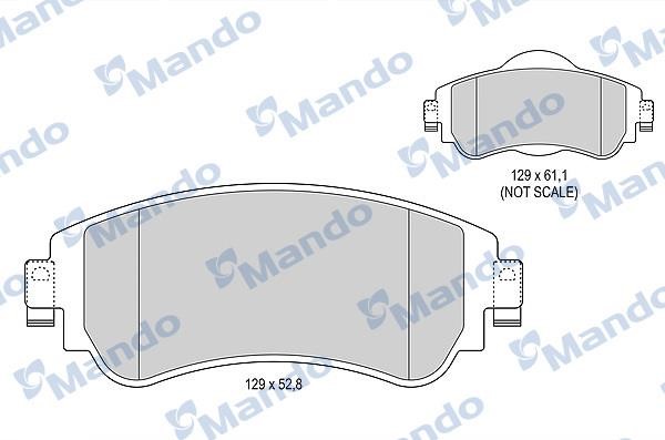 Mando MBF015939 Гальмівні колодки передні, комплект MBF015939: Купити в Україні - Добра ціна на EXIST.UA!