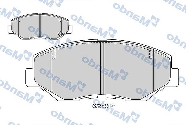 Mando MBF015004 Гальмівні колодки передні, комплект MBF015004: Купити в Україні - Добра ціна на EXIST.UA!