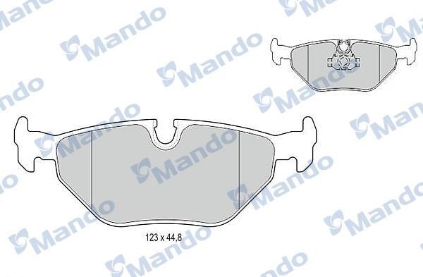 Mando MBF015120 Гальмівні колодки задні, комплект MBF015120: Купити в Україні - Добра ціна на EXIST.UA!