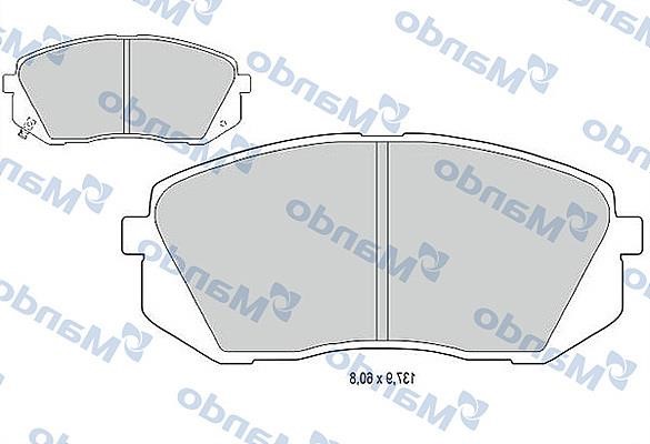 Mando MBF015235 Гальмівні колодки передні, комплект MBF015235: Купити в Україні - Добра ціна на EXIST.UA!