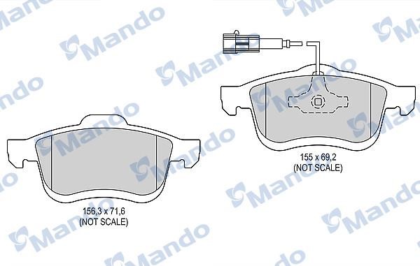 Mando MBF015952 Гальмівні колодки передні, комплект MBF015952: Купити в Україні - Добра ціна на EXIST.UA!