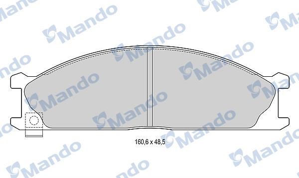 Mando MBF015008 Гальмівні колодки передні, комплект MBF015008: Купити в Україні - Добра ціна на EXIST.UA!