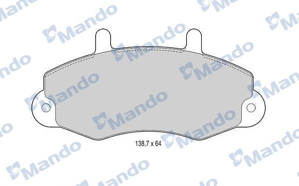 Mando MBF015009 Гальмівні колодки передні, комплект MBF015009: Купити в Україні - Добра ціна на EXIST.UA!