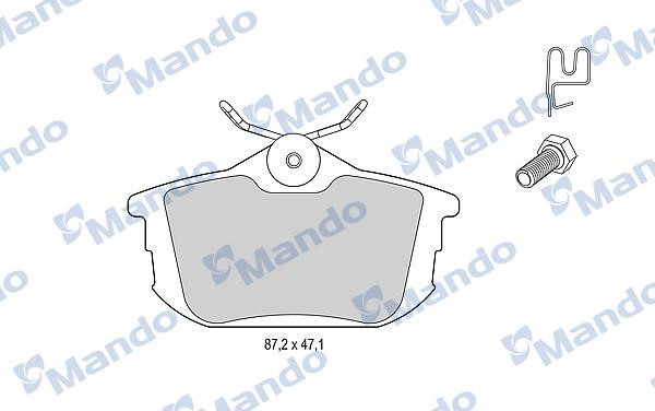 Mando MBF015126 Гальмівні колодки задні, комплект MBF015126: Купити в Україні - Добра ціна на EXIST.UA!