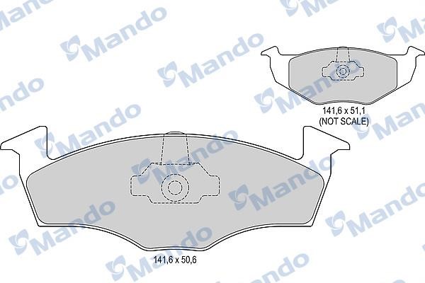 Mando MBF015127 Гальмівні колодки передні, комплект MBF015127: Купити в Україні - Добра ціна на EXIST.UA!
