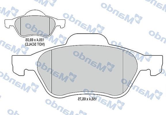 Mando MBF015242 Гальмівні колодки передні, комплект MBF015242: Купити в Україні - Добра ціна на EXIST.UA!