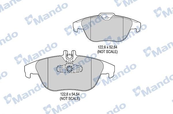 Mando MBF015243 Гальмівні колодки задні, комплект MBF015243: Купити в Україні - Добра ціна на EXIST.UA!