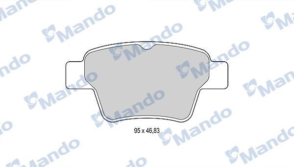 Mando MBF015780 Гальмівні колодки задні, комплект MBF015780: Купити в Україні - Добра ціна на EXIST.UA!