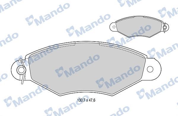 Mando MBF015129 Гальмівні колодки задні, комплект MBF015129: Купити в Україні - Добра ціна на EXIST.UA!