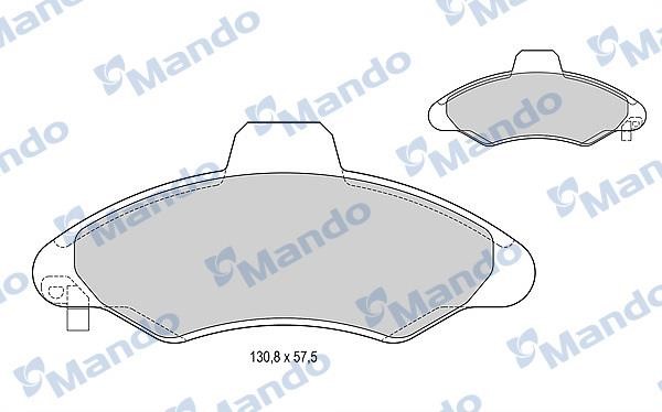 Mando MBF015130 Гальмівні колодки передні, комплект MBF015130: Купити в Україні - Добра ціна на EXIST.UA!