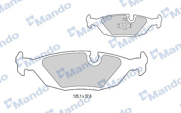 Mando MBF015396 Гальмівні колодки задні, комплект MBF015396: Купити в Україні - Добра ціна на EXIST.UA!